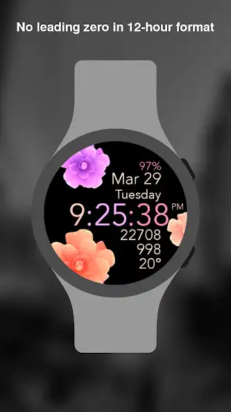 Play Animated Flowers Watch Face  and enjoy Animated Flowers Watch Face with UptoPlay