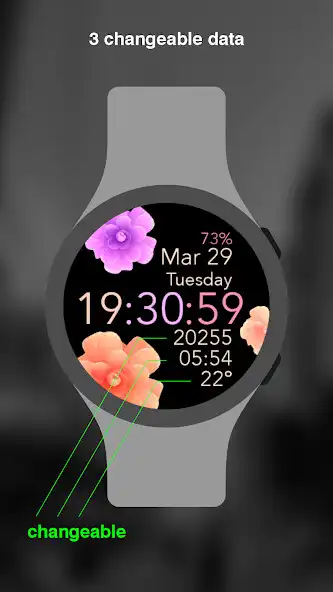 Play Animated Flowers Watch Face as an online game Animated Flowers Watch Face with UptoPlay