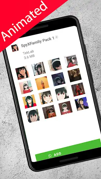 Play Animated WA Sticker SpyXFamily as an online game Animated WA Sticker SpyXFamily with UptoPlay