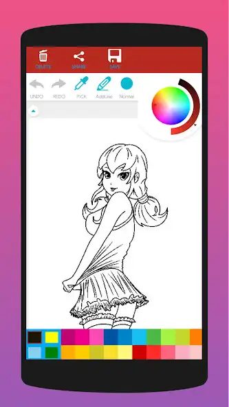 Play Anime Coloring Book for Adults as an online game Anime Coloring Book for Adults with UptoPlay