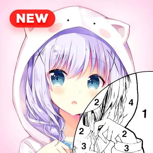 Play Anime Girl Color by Number - Anime Coloring Book APK