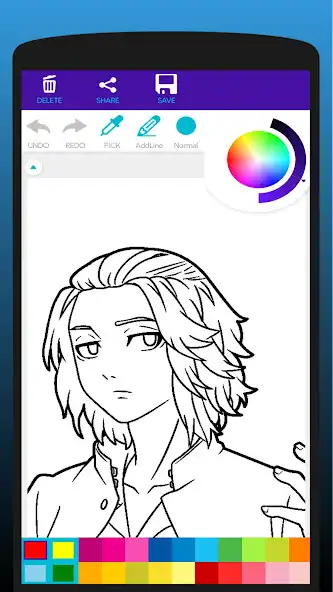 Play Anime Male Coloring Book as an online game Anime Male Coloring Book with UptoPlay