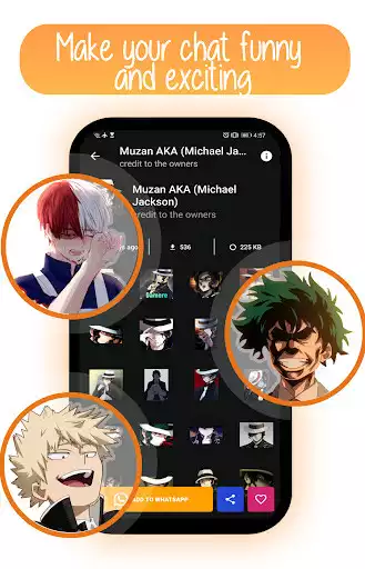 Play Anime Stickers For WhatsApp as an online game Anime Stickers For WhatsApp with UptoPlay