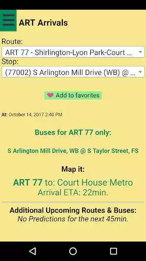 Play Arlington ART Bus Tracker