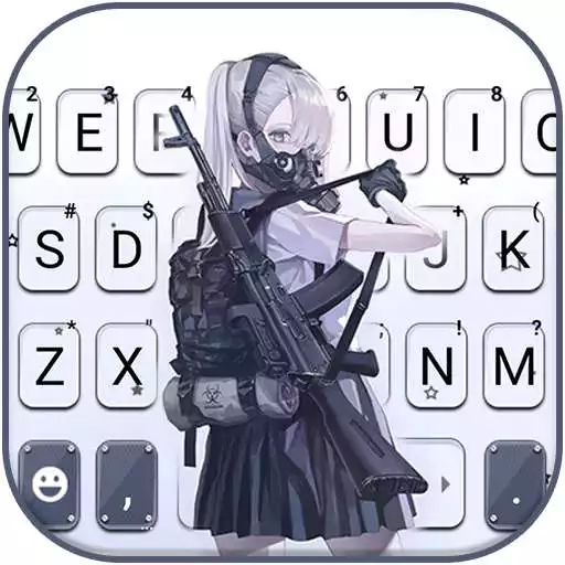 Play Armed Mask Girl Keyboard Background APK