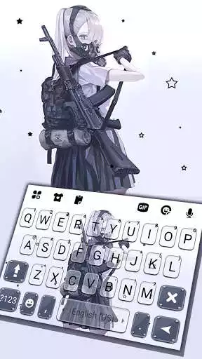 Play Armed Mask Girl Keyboard Background  and enjoy Armed Mask Girl Keyboard Background with UptoPlay