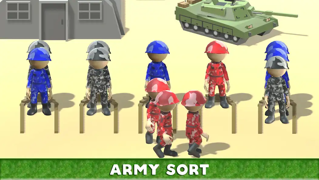 Play Army sort 3D! Glitter Color as an online game Army sort 3D! Glitter Color with UptoPlay