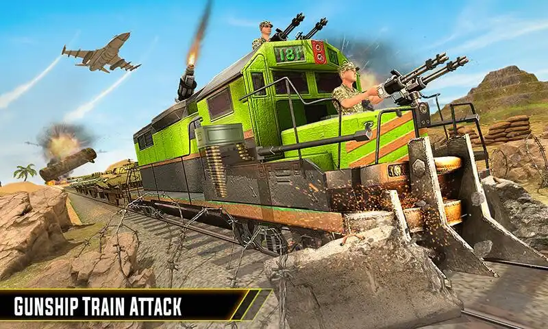 Play Army Train Shooting Games 3D as an online game Army Train Shooting Games 3D with UptoPlay