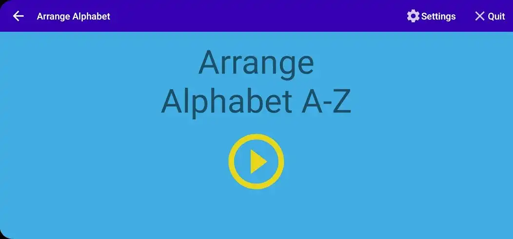 Play Arrange Alphabet (A-Z) as an online game Arrange Alphabet (A-Z) with UptoPlay