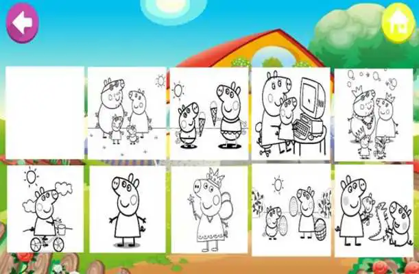 Play Art peppa Coloring Page Pig Cartoon