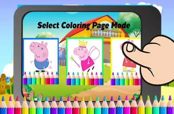 Play Art peppa Coloring Page Pig Cartoon