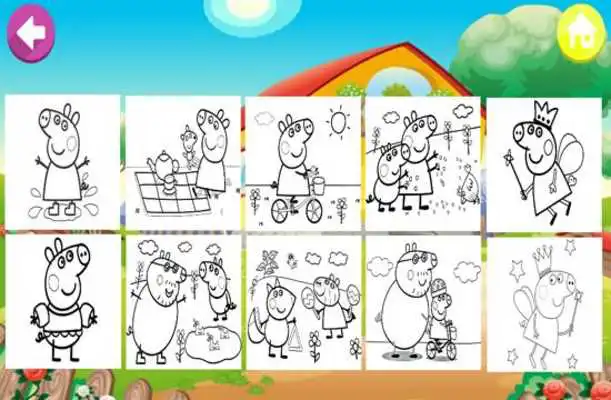 Play Art peppa Coloring Page Pig Cartoon