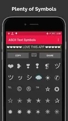 Play ASCII Text Symbols