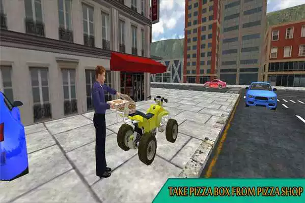 Play ATV Bike Pizza Delivery Boy