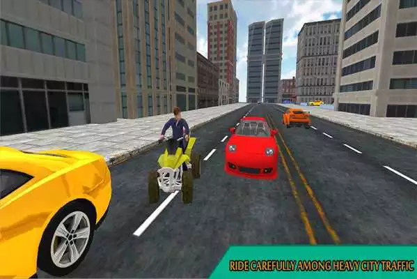 Play ATV Bike Pizza Delivery Boy