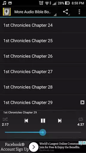 Play Audio Bible: 1 Chronicles 1-29