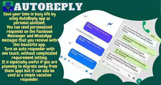 Play Auto Reply for Facebook Messenger & WhatsApp  and enjoy Auto Reply for Facebook Messenger & WhatsApp with UptoPlay