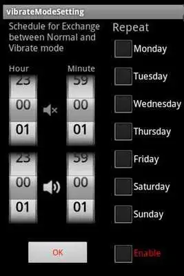 Play auto vibrate mode set