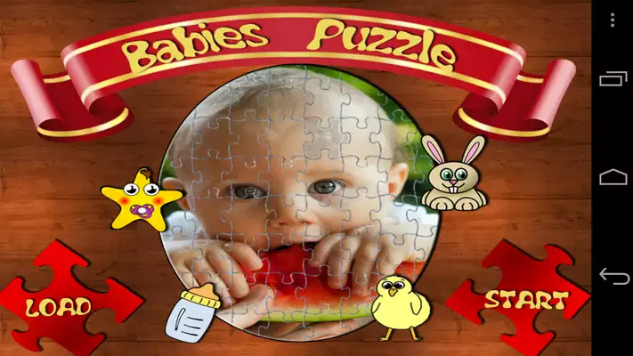 Play Babies Tile Puzzle  Wallpaper