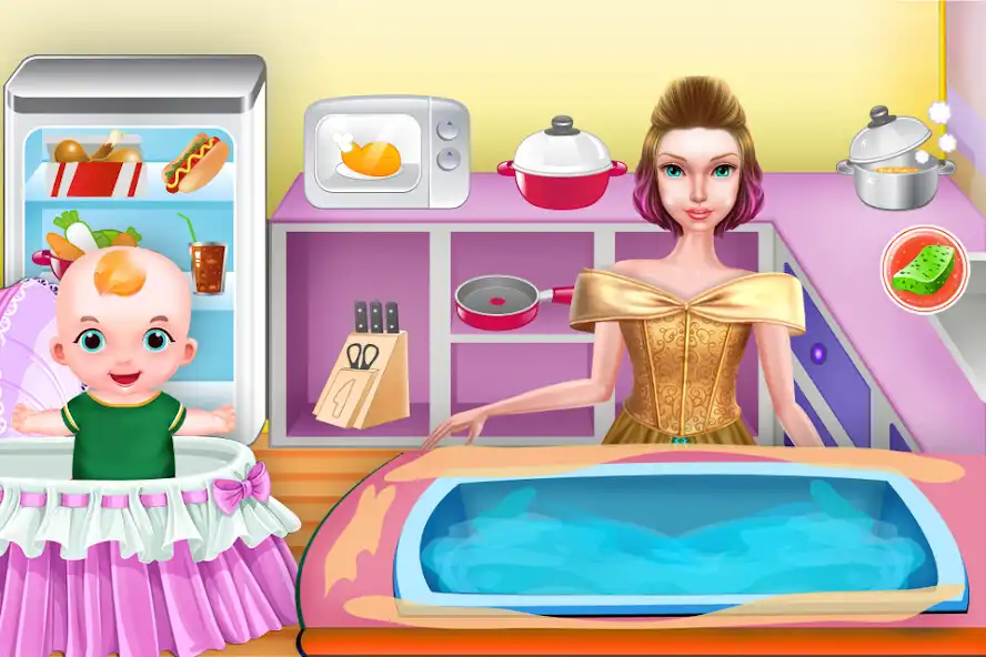 Play Baby Clothes Wash  Ironing  and enjoy Baby Clothes Wash  Ironing with UptoPlay