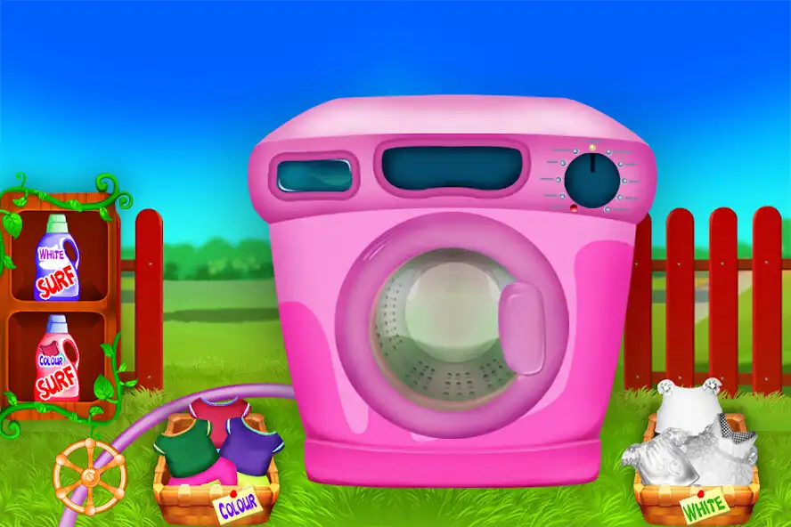 Play Baby Clothes Wash  Ironing as an online game Baby Clothes Wash  Ironing with UptoPlay