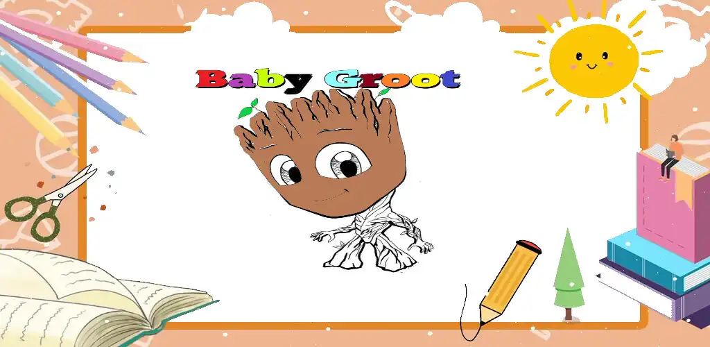 Play Baby Groot Coloring Book  and enjoy Baby Groot Coloring Book with UptoPlay