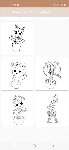 Play Baby Groot Coloring Book as an online game Baby Groot Coloring Book with UptoPlay