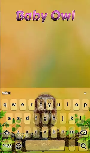 Play Baby Owl Animated Keyboard + Live Wallpaper