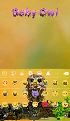 Play Baby Owl Animated Keyboard + Live Wallpaper