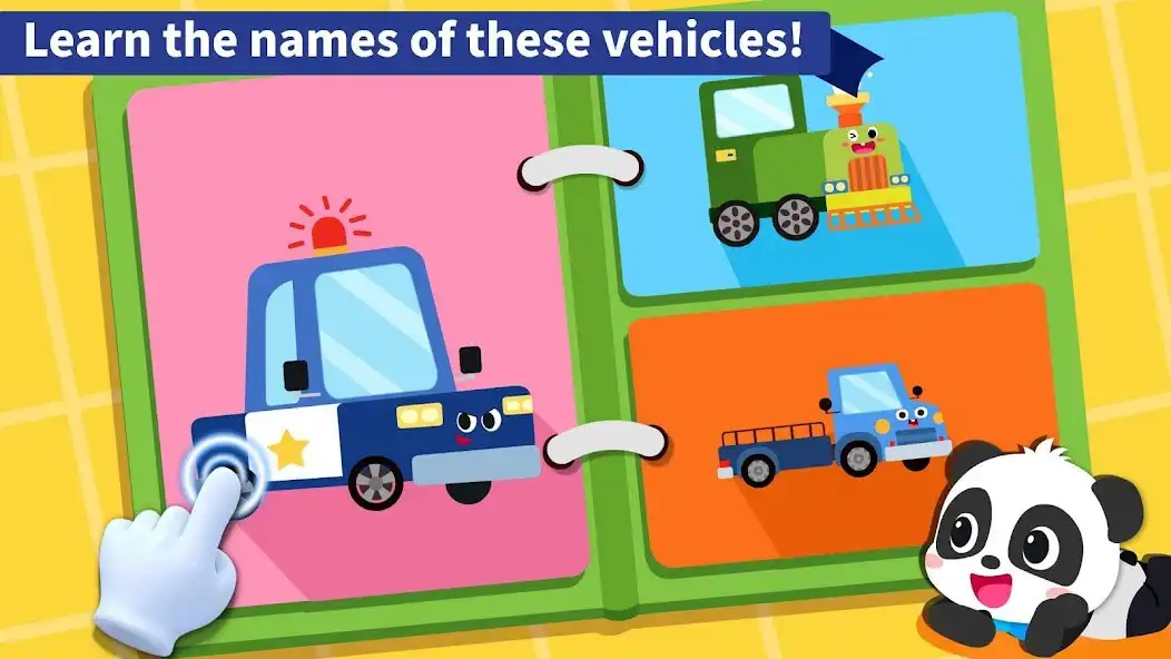 Play Baby Pandas Book of Vehicles as an online game Baby Pandas Book of Vehicles with UptoPlay