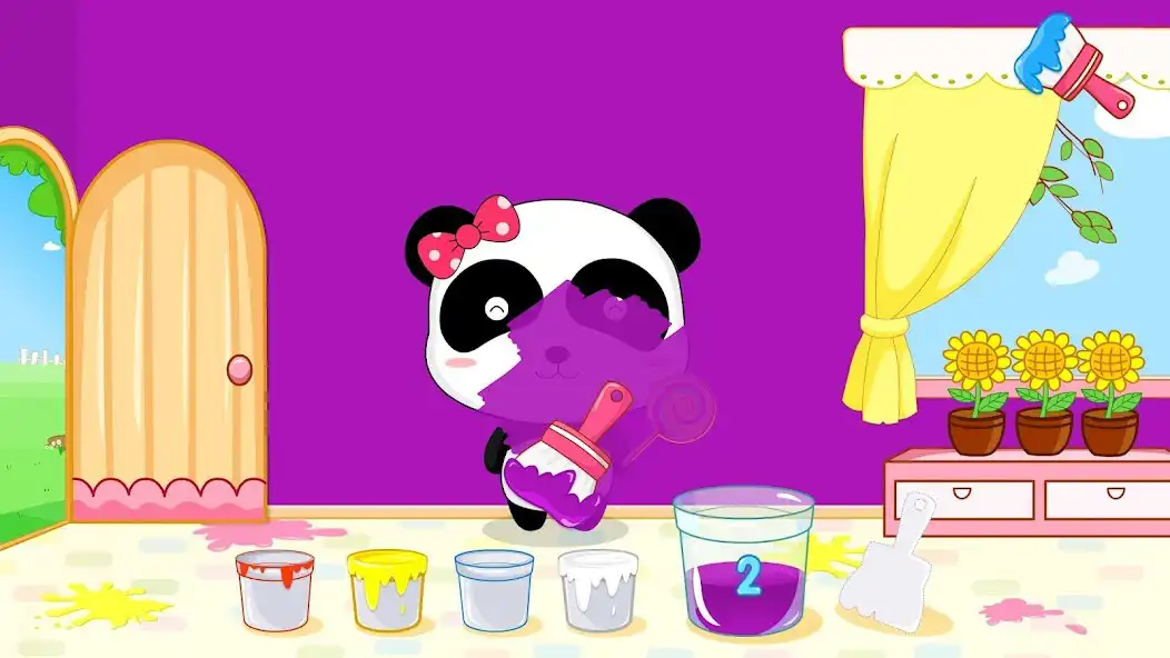 Play Baby Pandas Color Mixing as an online game Baby Pandas Color Mixing with UptoPlay