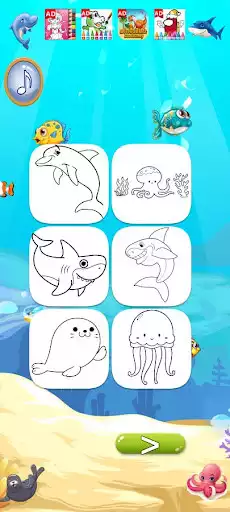 Play Baby Shark Coloring Book as an online game Baby Shark Coloring Book with UptoPlay