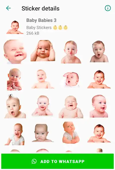 Play Baby Stickers for WhatsApp as an online game Baby Stickers for WhatsApp with UptoPlay