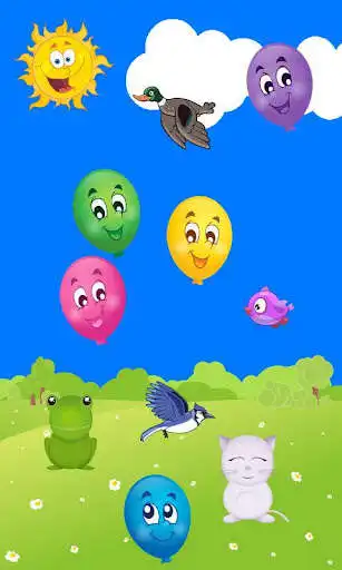 Play Baby Touch Balloon Pop Game as an online game Baby Touch Balloon Pop Game with UptoPlay