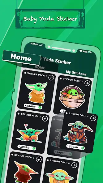 Play Baby Yoda Animated WAStickers  and enjoy Baby Yoda Animated WAStickers with UptoPlay