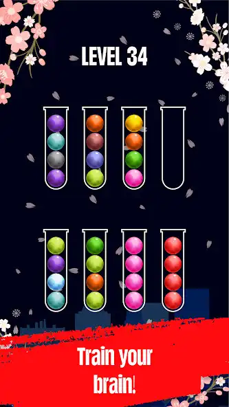 Play Ball Color Sorting Puzzle Game as an online game Ball Color Sorting Puzzle Game with UptoPlay