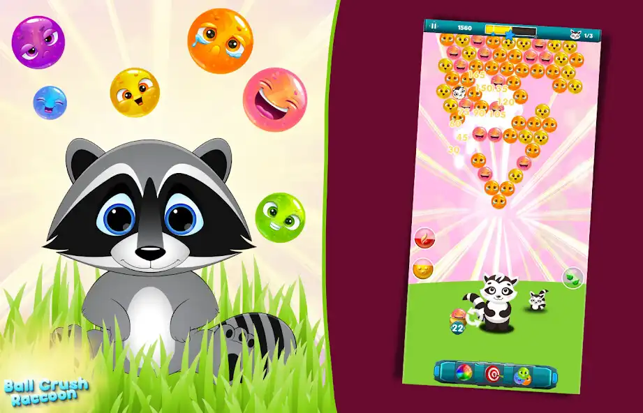 Play Ball Crush Raccoon  and enjoy Ball Crush Raccoon with UptoPlay