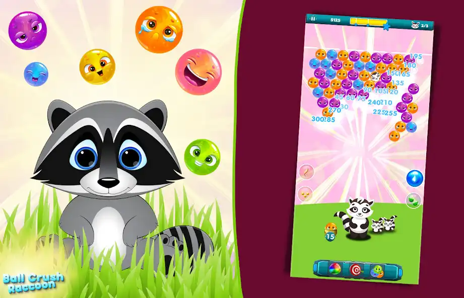 Play Ball Crush Raccoon as an online game Ball Crush Raccoon with UptoPlay