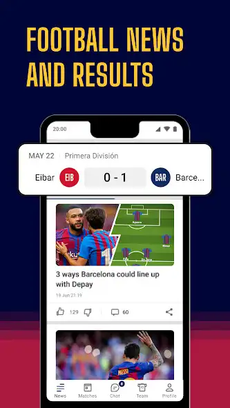 Play Barcelona Live — Soccer app as an online game Barcelona Live — Soccer app with UptoPlay