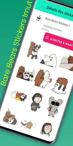 Play Bare Bears Imut WAStickers as an online game Bare Bears Imut WAStickers with UptoPlay