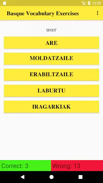 Play Basque Vocabulary Exercise as an online game Basque Vocabulary Exercise with UptoPlay