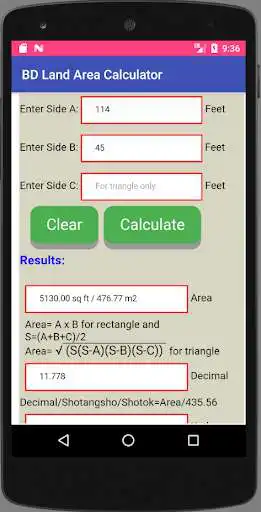 Play BD Land Area Calculator