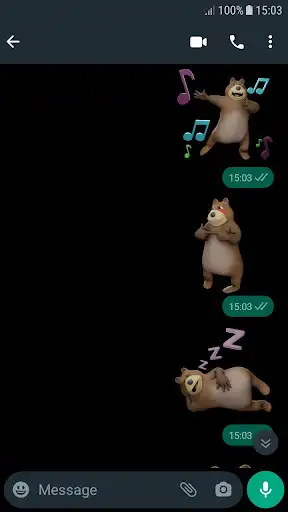 Play Bear Stickers WAStickerApps as an online game Bear Stickers WAStickerApps with UptoPlay