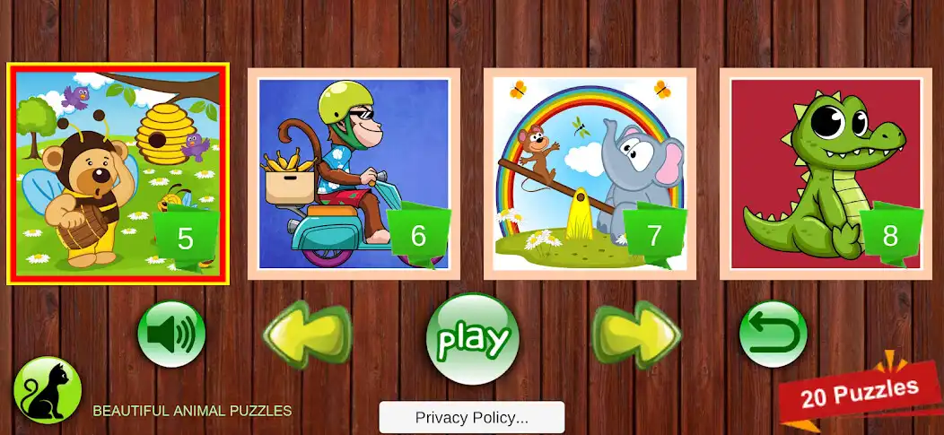 Play Beautiful Animal Puzzles as an online game Beautiful Animal Puzzles with UptoPlay