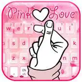 Free play online Beautiful Pink Love Heart Keyboard Theme APK