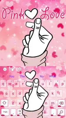 Play Beautiful Pink Love Heart Keyboard Theme