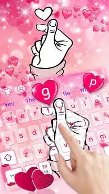 Play Beautiful Pink Love Heart Keyboard Theme