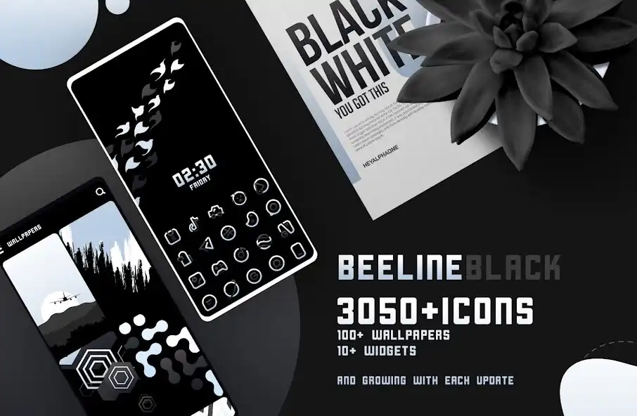 Play BeeLine Black IconPack  and enjoy BeeLine Black IconPack with UptoPlay