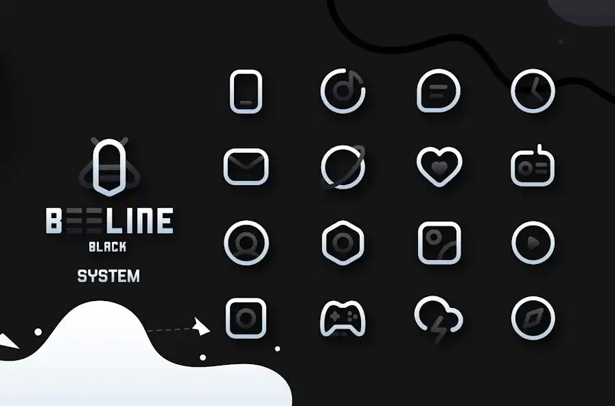 Play BeeLine Black IconPack as an online game BeeLine Black IconPack with UptoPlay