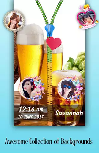 Play Beer Zipper Lock Screen